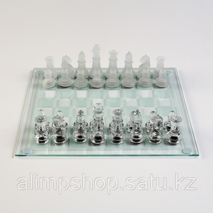 Шахматы "Минель", стеклянные, король 6 х 2 см, пешка 3 х 2 см, доска 24 х 24 см - фото 2 - id-p115016717