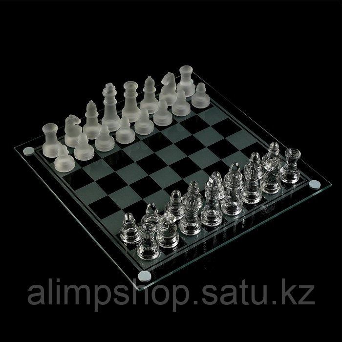 Шахматы "Минель", стеклянные, король 6 х 2 см, пешка 3 х 2 см, доска 24 х 24 см - фото 5 - id-p115016717