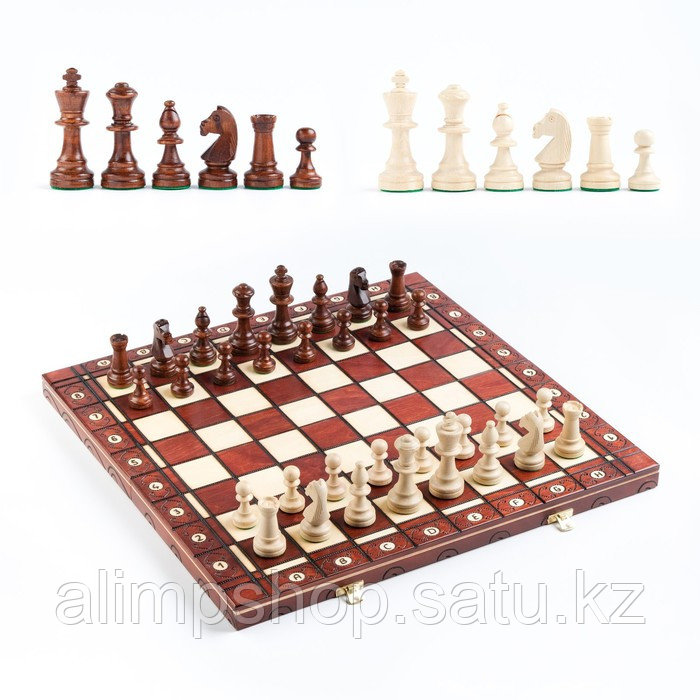 Шахматы польские Madon "Консул", 48 х 48 см, король h=9 см, утяжеленные - фото 1 - id-p115016723