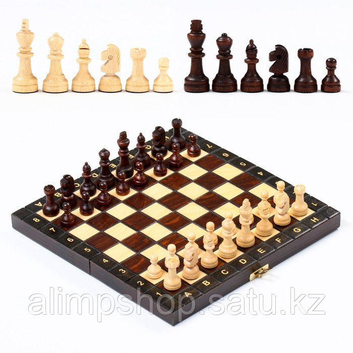 Шахматы польские Madon, ручная работа, 27 х 27 см, король h-6 см. пешка h-2.5 см - фото 1 - id-p115016729