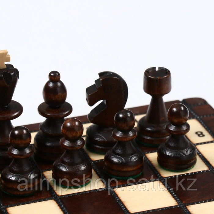 Шахматы польские Madon "Жемчуг", 28 х 28 см, король h-6.5 см, пешка h-3 см - фото 5 - id-p115016735