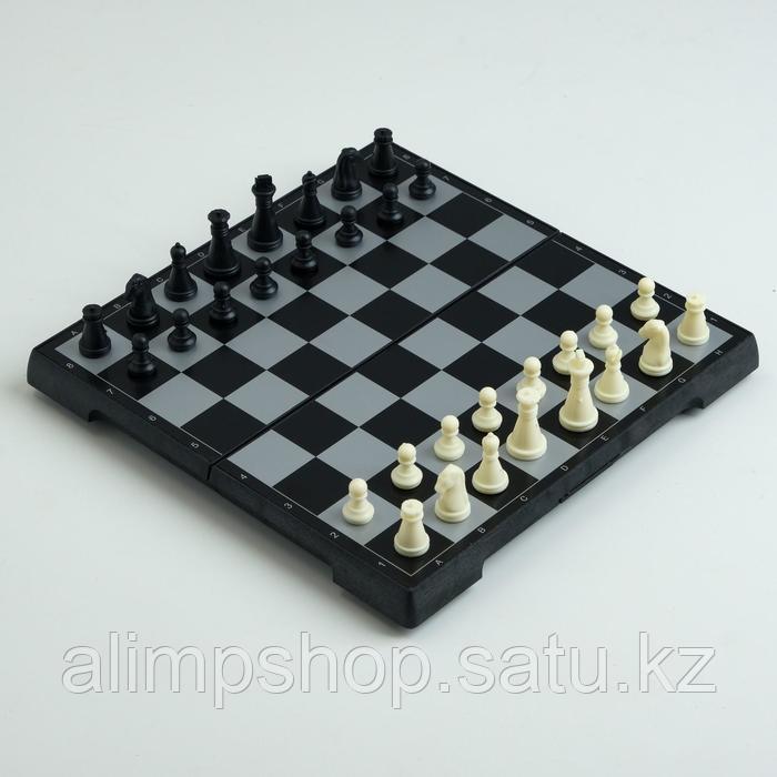 Шахматы магнитные, доска 19.5 х 19.5 см, черно-белые - фото 1 - id-p115016779