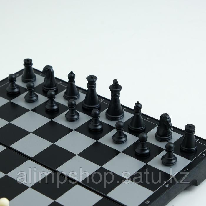 Шахматы магнитные, доска 19.5 х 19.5 см, черно-белые - фото 2 - id-p115016779