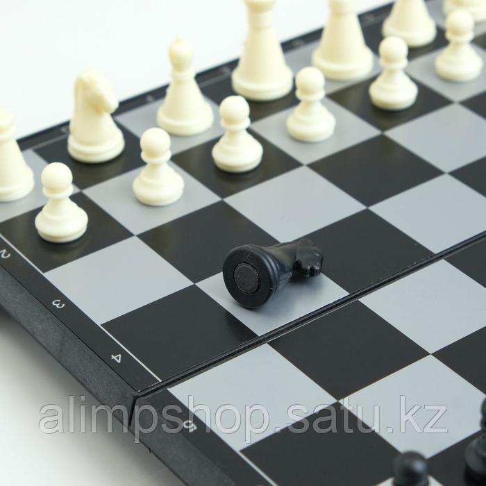 Шахматы магнитные, доска 19.5 х 19.5 см, черно-белые - фото 4 - id-p115016779