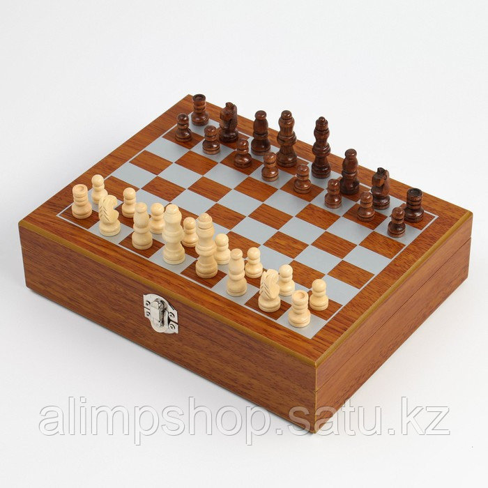 Набор 6 в 1: фляжка 8 oz, воронка, штопор, 2 стопки, шахматы - фото 3 - id-p115016835