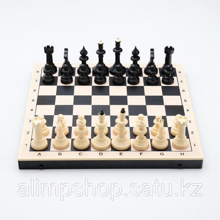 Игра настольная 3в1: шахматы, шашки, нарды 40х40 см, король h=10 см - фото 2 - id-p115016879