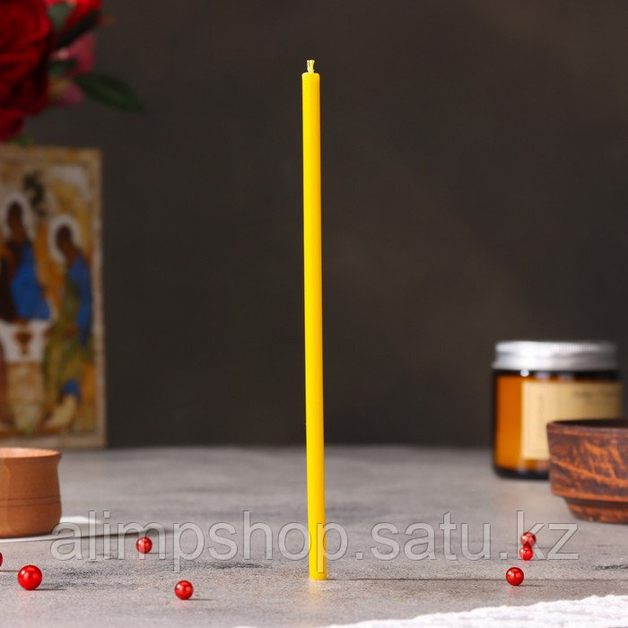 Церковная свеча из воска №20, желтый, 1кг - фото 2 - id-p115017489