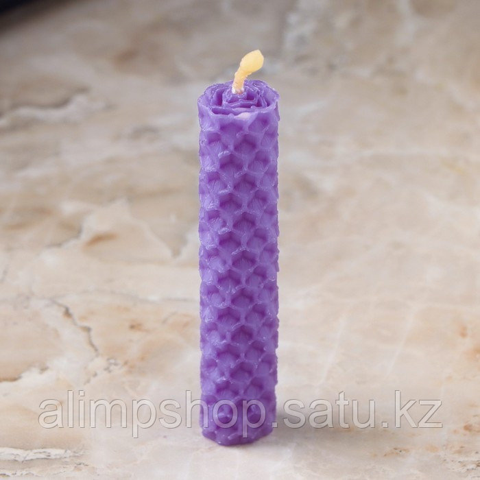Набор свечей из вощины "Интуиция и понимание сути" , 3 шт, 8х1,7 см, 45 мин, фиолетовый - фото 2 - id-p115024952