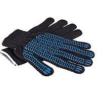 Перчатки ХБ с ПВХ черные