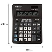 Калькулятор настольный CITIZEN BUSINESS LINE CDB1201BK (205x155 мм), 12 разрядов, двойное питание, фото 2