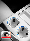 Силиконовые вставки ,накладки в ниши салона авто и резиновая заглушка порта зарядки для Lixiang L7 (Белый), фото 2