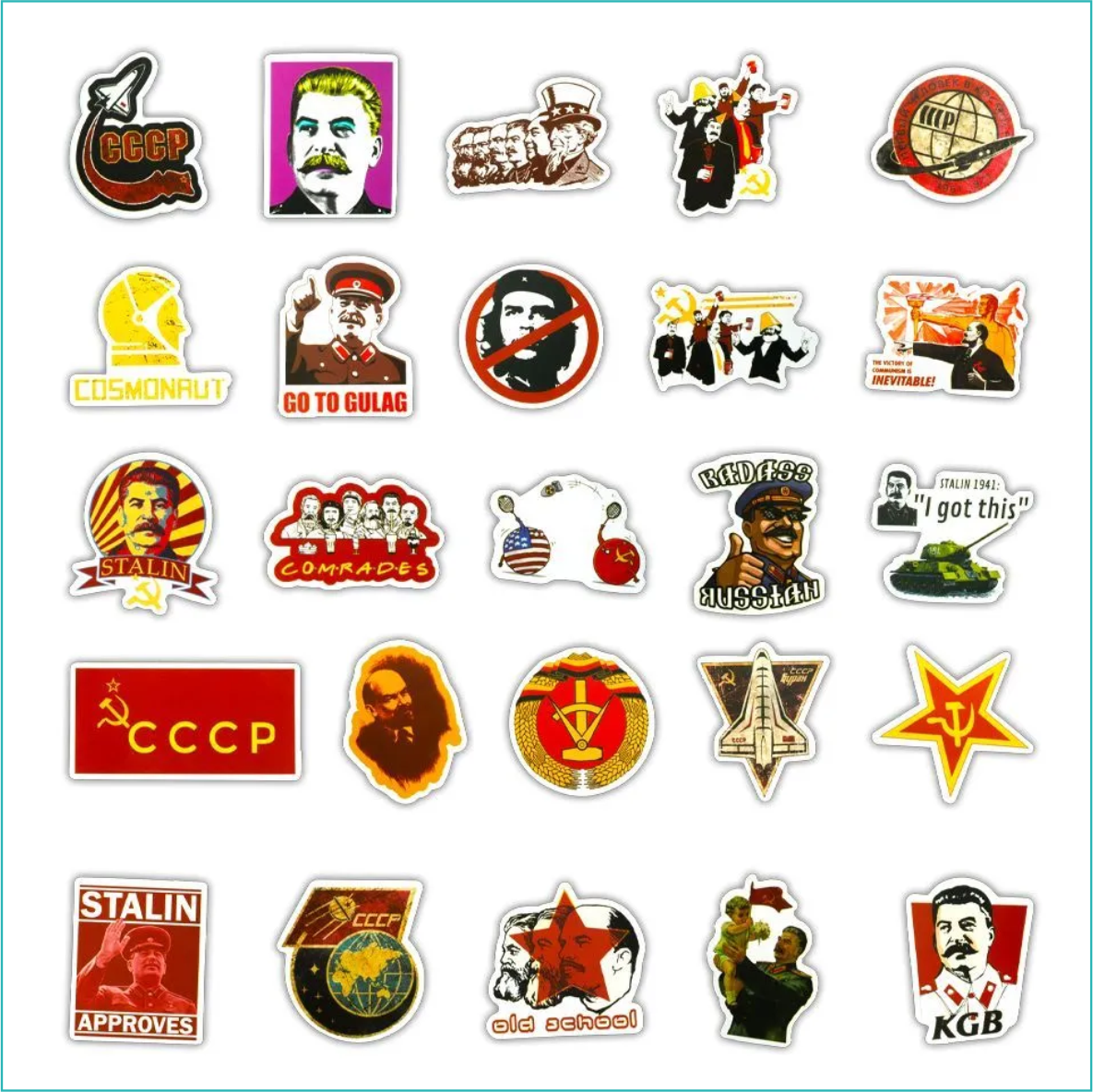 Набор наклеек "СССР" (Стикерпак 50 шт.) - фото 3 - id-p115046072