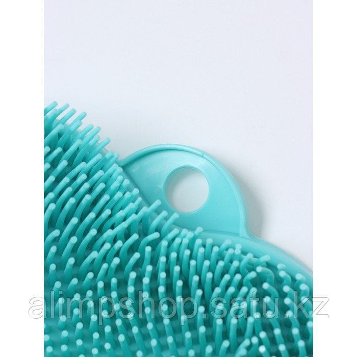 Силиконовый массажный коврик для мытья ног и тела, на присосках, цвет голубой - фото 4 - id-p115046146