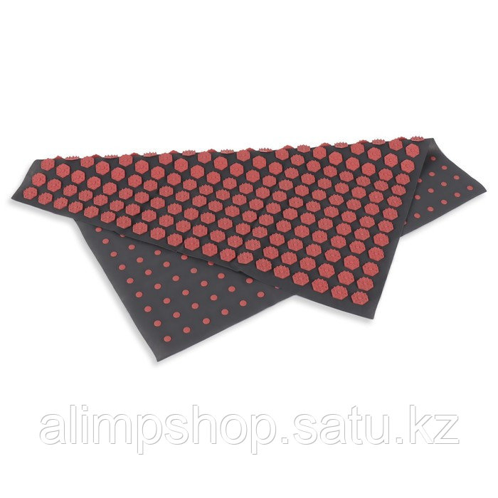 Ипликатор-коврик, основа спанбонд, 360 модулей, 56 × 62 см, цвет тёмно-серый/красный - фото 4 - id-p114739134