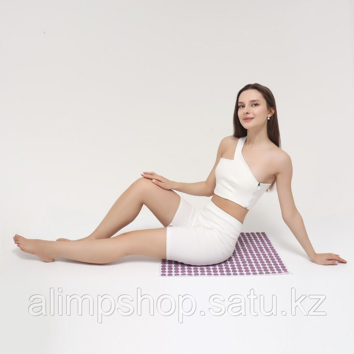 Ипликатор-коврик, основа спанбонд, 360 модулей, 56 × 62 см, цвет белый/лавандовый - фото 6 - id-p114739154