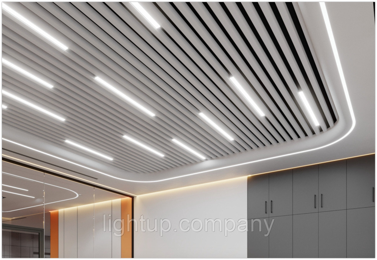 LightUP Профильный светильник для реечного потолка 1000х50х50 мм индивидуального дизайна - фото 1 - id-p115051536