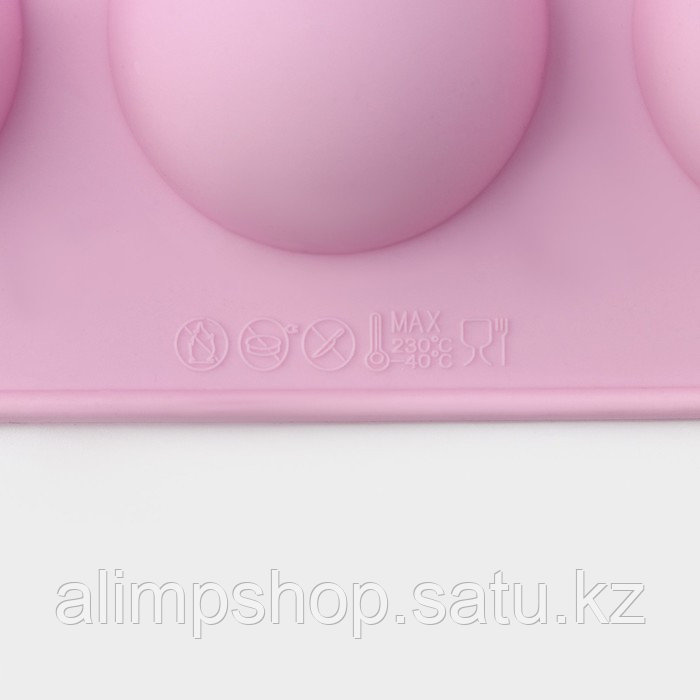 Форма силиконовая для выпечки Доляна «Полусферы», 29×17 см, 15 ячеек (d=4 см), цвет МИКС - фото 5 - id-p115053647