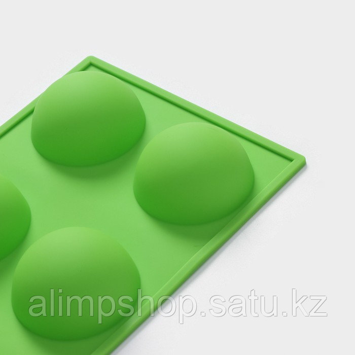 Форма силиконовая для выпечки Доляна «Полусфера», 27×18×3,5 см, 6 ячеек, d=7 см, цвет МИКС - фото 3 - id-p115053650