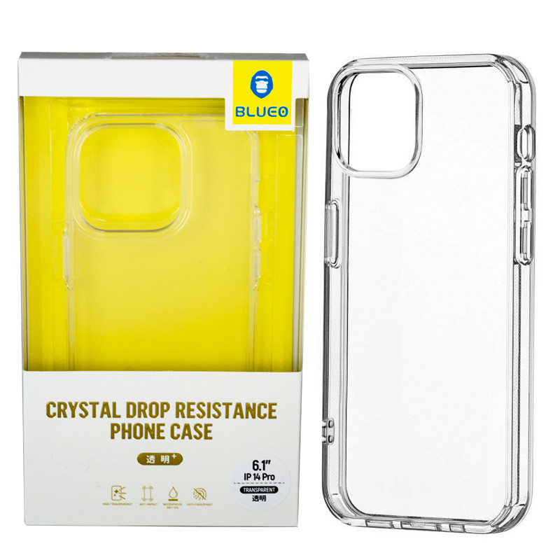 Чехол для Apple iPhone 14 Pro (6.1*) back cover Blueo, Crystal Drop Resistance, B37, Clear - фото 1 - id-p115053413