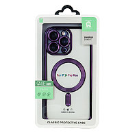 Чехол для Apple iPhone 14 Pro Max (6.7*) back cover Case Mate with MagSafe, Clear/Purple