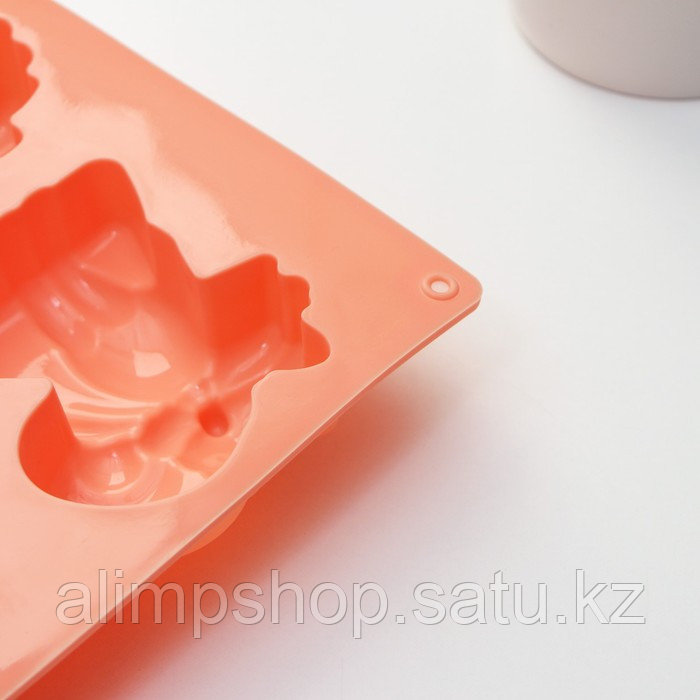 Форма силиконовая для выпечки Доляна «Зоопарк», 29×17×3 см, 6 ячеек (7,5×5,5 см), цвет МИКС - фото 4 - id-p115053676