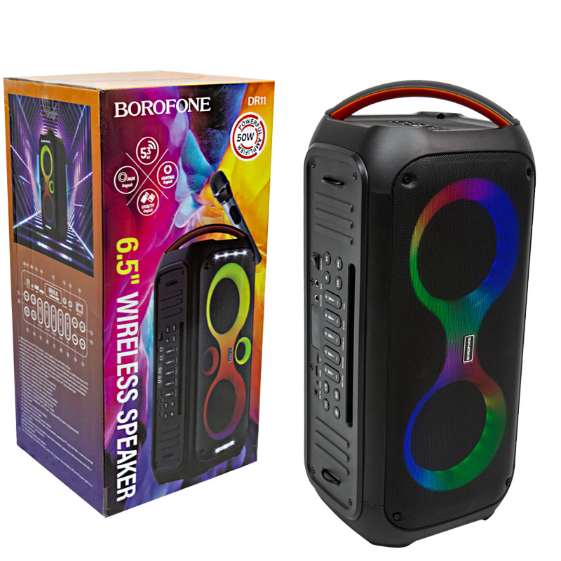 Портативная караоке-система Bluetooth Borofone DR11, 1 Microphone, 50W, Black