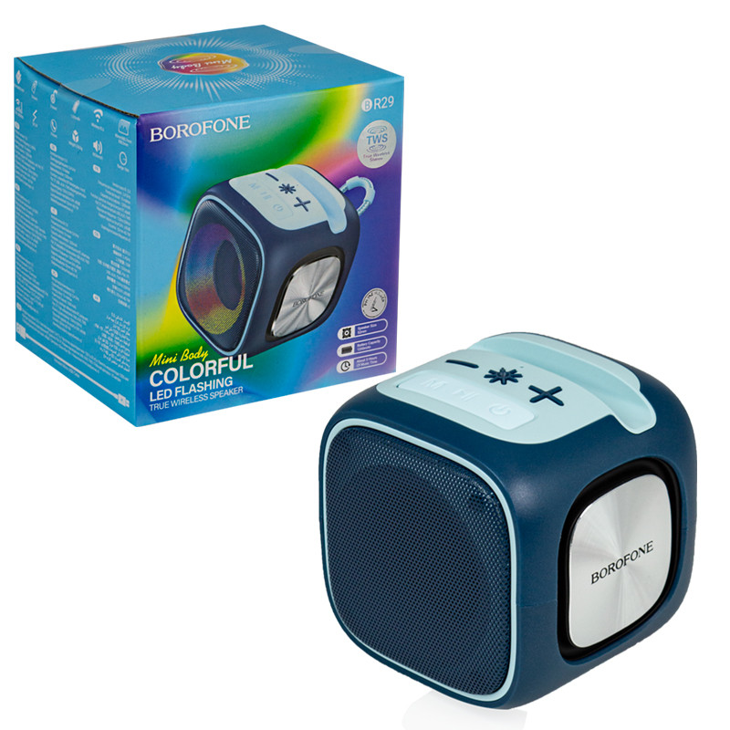 Портативная акустическая система Bluetooth Borofone BR29, Colorful, Blue - фото 1 - id-p115053350