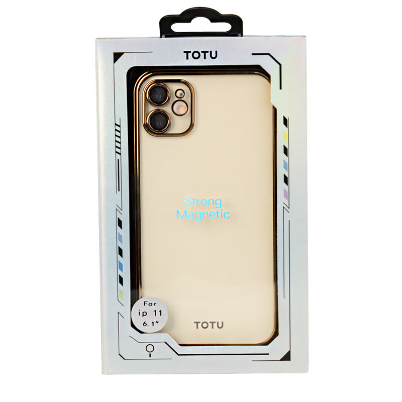 Чехол для Apple iPhone 11 (6.1*) back cover Totu, Sofe Jane Series, TPU, Clear Gold