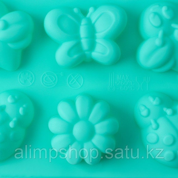 Форма силиконовая для выпечки Доляна «Пыльца», 29×17 см, 15 ячеек, цвет МИКС - фото 5 - id-p115053683