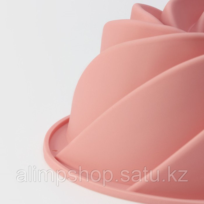 Форма силиконовая для выпечки Доляна «Немецкий кекс. Вихрь», d=24,5 см, цвет розовый - фото 4 - id-p115053688