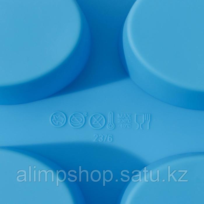 Форма силиконовая для выпечки Доляна «Эллипс гладкий», 28,5×17,2 см, 8 ячеек (7,4×5,2×3 см), цвет МИКС - фото 5 - id-p115053690