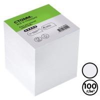 Блок для записей Стамм "Ultra", сменный, размер 90*90*90 мм, белый - фото 1 - id-p113964220