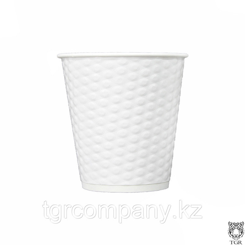 Бумажный стакан двухслойный Bubble 250мл белый / в упаковке 25 штук - фото 1 - id-p115054993