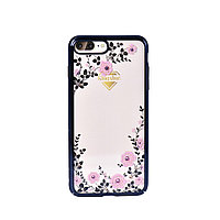 Чехол для Apple iPhone 7 Plus back cover Kingxbar Pink Flowers Swarovski elements Plastic clear Bla