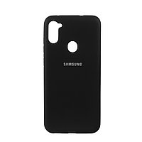 Чехол для Samsung Galaxy A11 back cover Silky and soft-touch Silicone Cover OEM, Black
