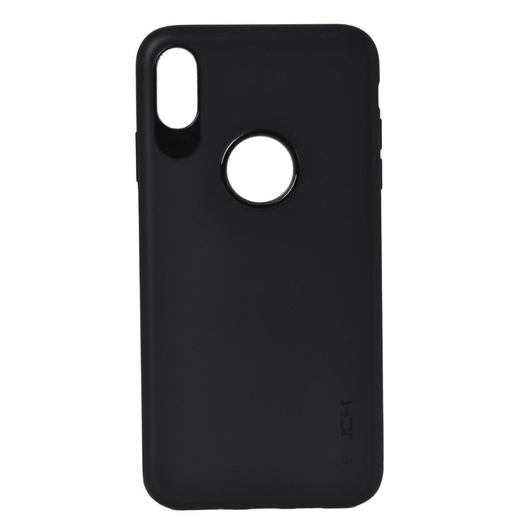 Чехол для Apple iPhone XS Max (6.5*) back cover gel Rock mate Black OEM - фото 1 - id-p115019008