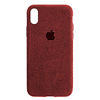 Чехол для Apple iPhone XR (6.1*) back cover Alcantara Cover, Red