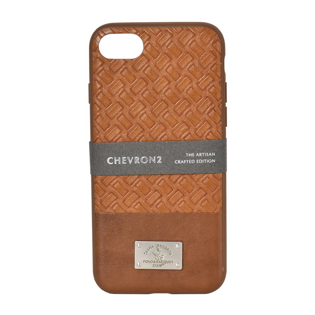 Чехол для Apple iPhone 7 back cover Santa Barbara Polo&Racquet Club Chevron 2 Leather Brown - фото 1 - id-p115021902