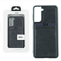 Чехол для Samsung Galaxy S21 Plus back cover HeD, TPU, Leather, card storage Series, Blue
