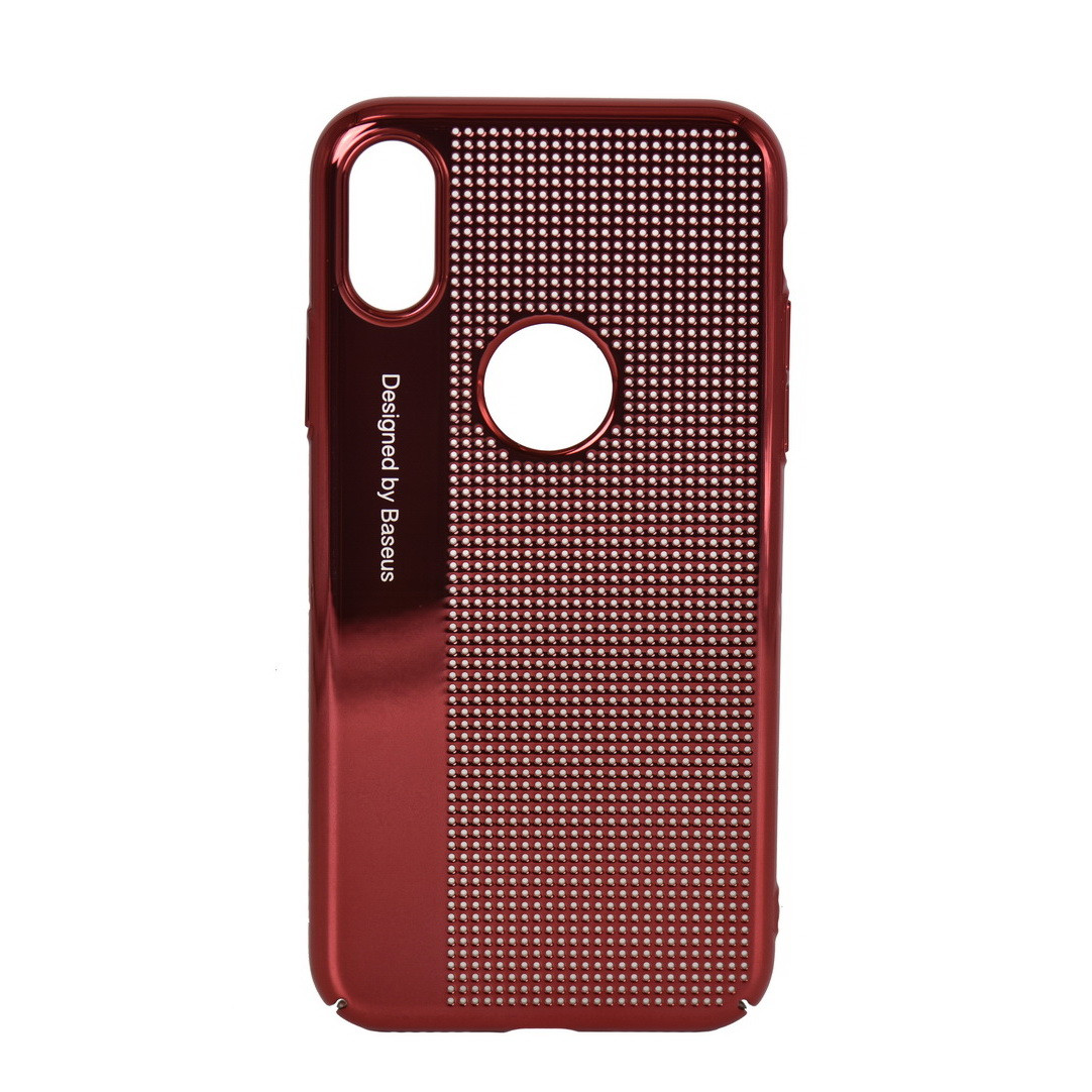 Чехол для Apple iPhone X back cover Baseus Bright Case Dissipate Heat WIAPIPHX-MX09 plastic Red - фото 1 - id-p115053948