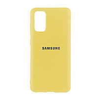 Чехол для Samsung Galaxy Note 20 back cover Silky and soft-touch Silicone Cover OEM, Yellow