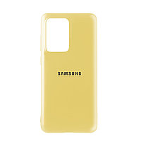 Чехол для Samsung Galaxy Note 20 Ultra back cover Silky and soft-touch Silicone Cover OEM, Yellow