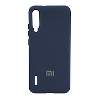 Чехол для Xiaomi Mi A3 back cover Silky and soft-touch Silicone Cover V1, Dark Blue