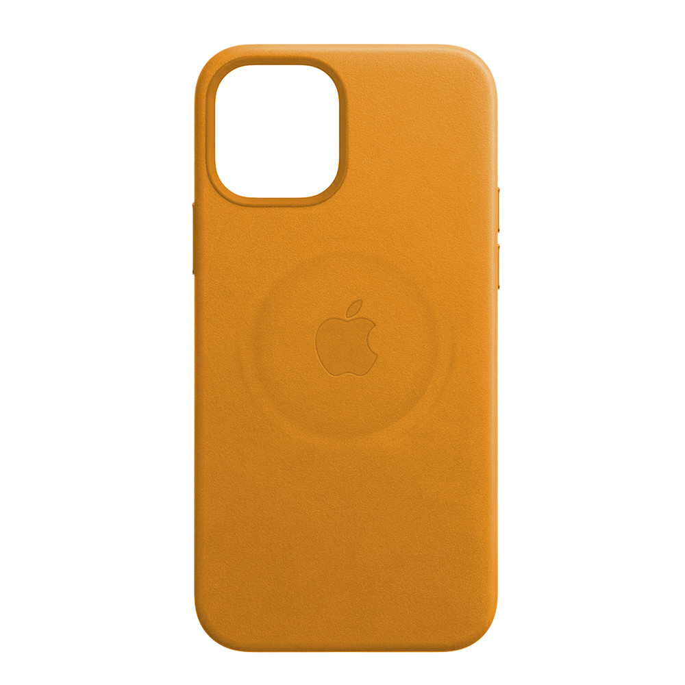 Чехол для Apple iPhone 12 Mini (5.4*) back cover Max Leather Case with MagSafe, Orange - фото 1 - id-p115049297