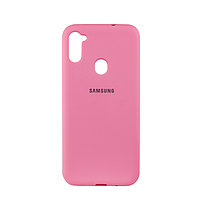 Чехол для Samsung Galaxy A11 back cover Silky and soft-touch Silicone Cover OEM, Pink