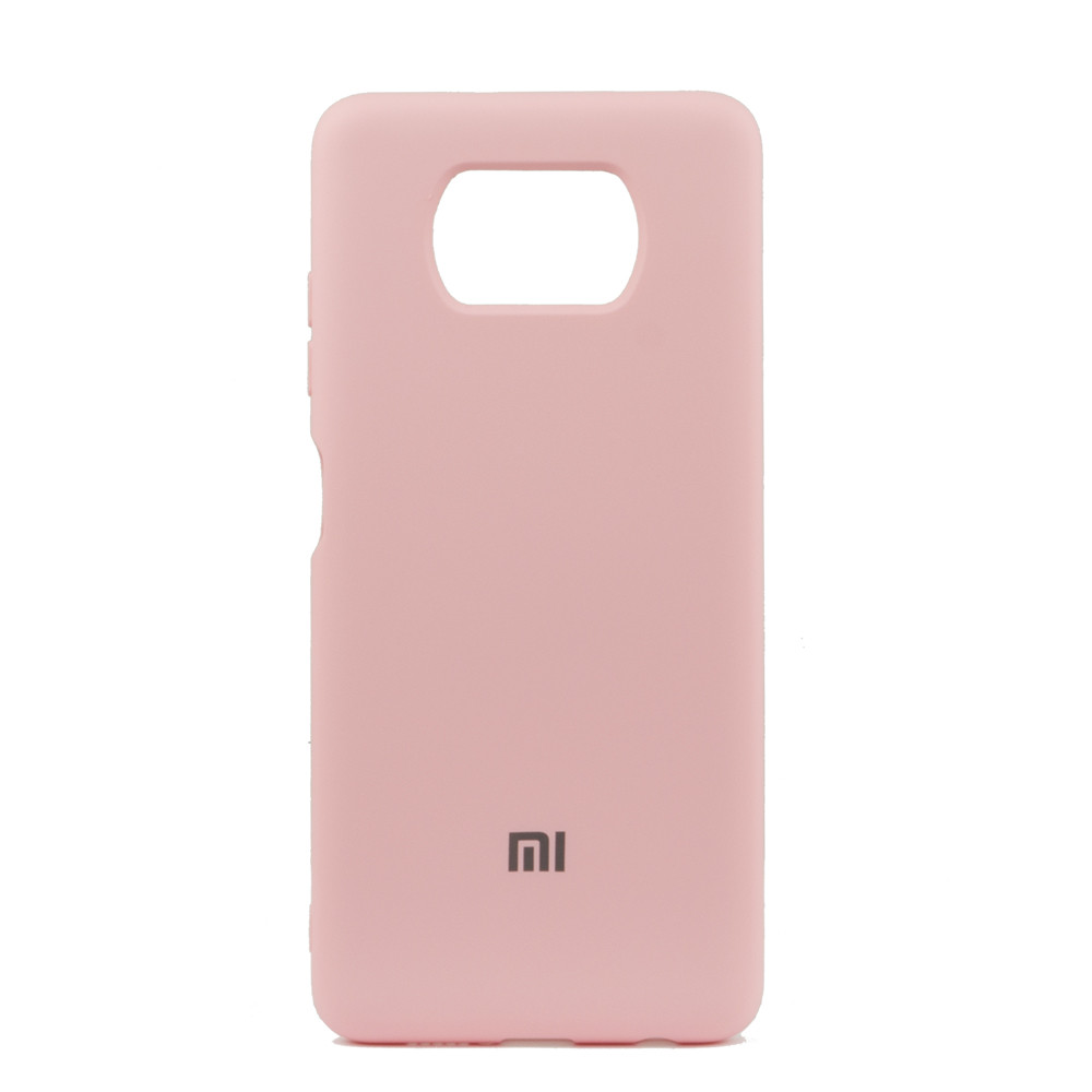 Чехол для Xiaomi Poco X3 back cover Silky and soft-touch Silicone Cover OEM, Pink - фото 1 - id-p115021075