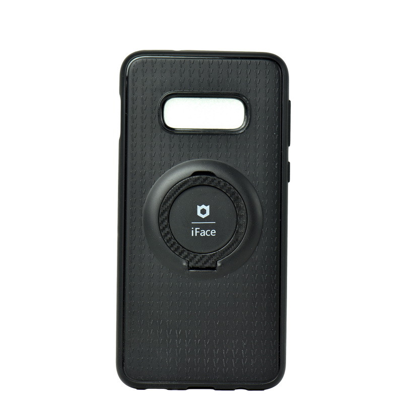 Чехол для Samsung Galaxy S10e G970 back cover с кольцом TPU+PC iFace Black - фото 1 - id-p115020558