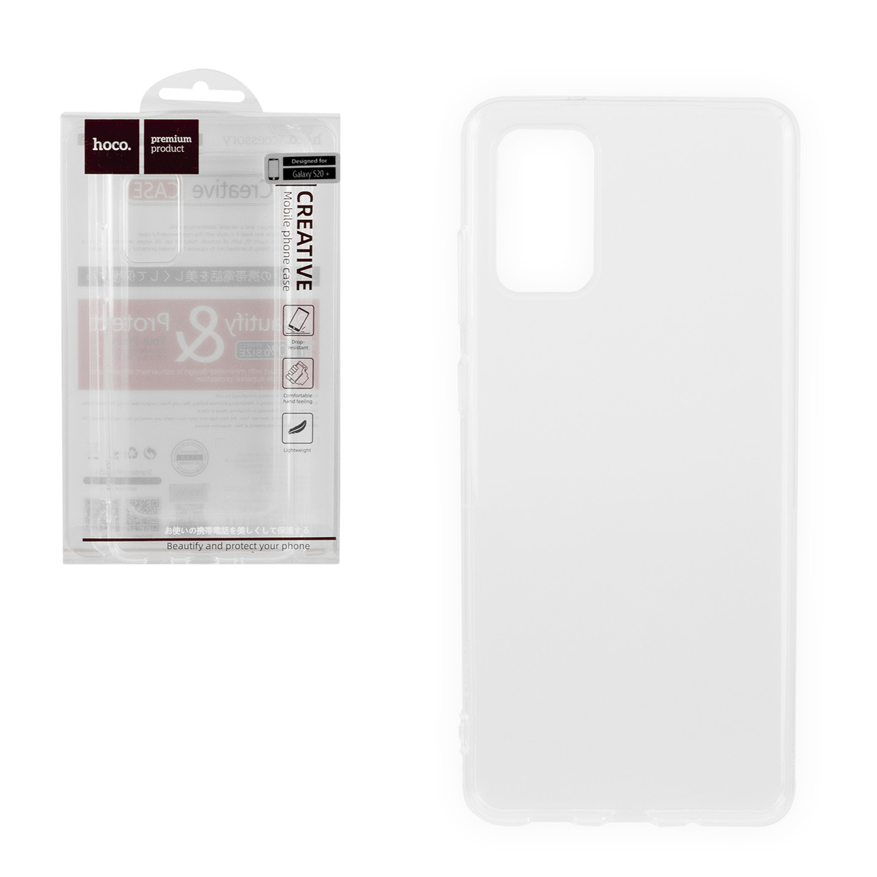 Чехол для Samsung Galaxy S20 Plus back cover Hoco Light series gel, Clear - фото 1 - id-p115054569