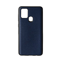 Чехол для Samsung Galaxy A21S back cover TPU Leather Series V1, Blue