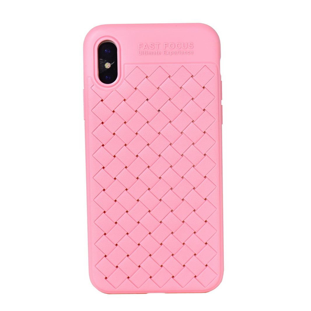Чехол для Apple iPhone X back cover Totu Design Soft Series BV Braided Case AAiX-036 Leather Pink